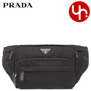 Prada Tessuto Montagna Nylon Triangle Logo Belt Bag Shoulder Nero Black